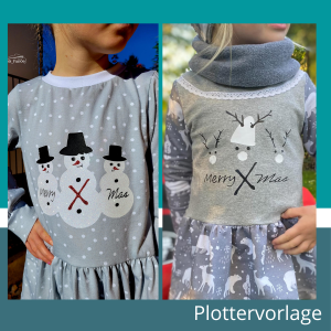 Plottervorlage Blue X Mas