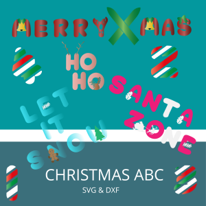 Plottervorlage Christmas ABC